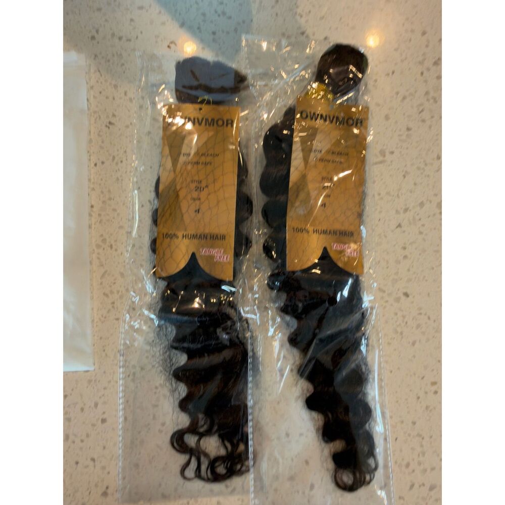 20in Deep Wave Human Hair Bulk 110g #4 Chocolate Brown
